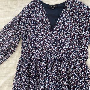 Madewell midi dress in navy floral